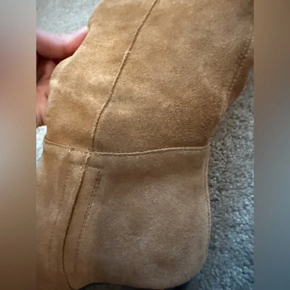 Sam Edelman Camel Suede Tan Knee-High Victoria Boots Size 8 - Picture 8 of 15